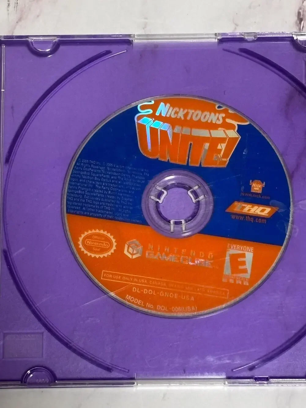 Nicktoons Unite (Nintendo GameCube, 2005) Disk Only